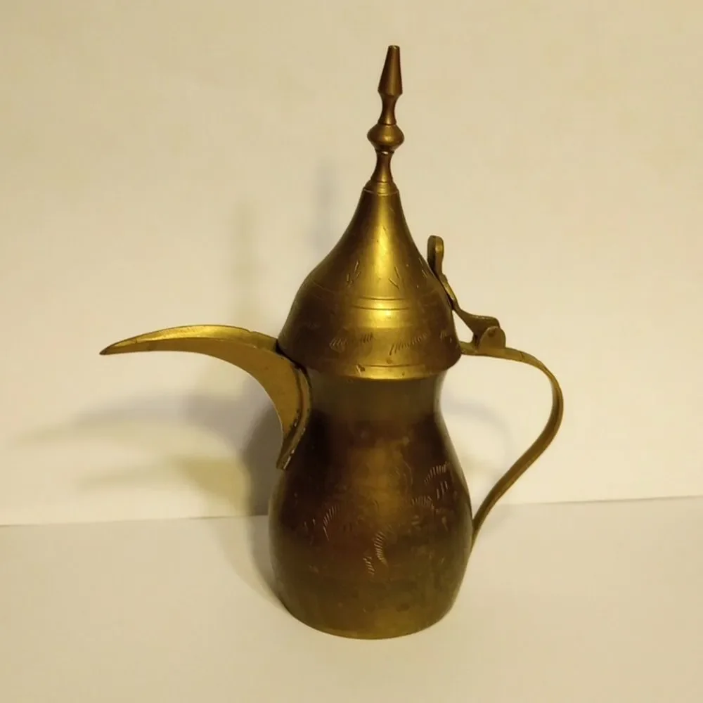 Vintage Brass Dallah Bedouin Coffee Pot